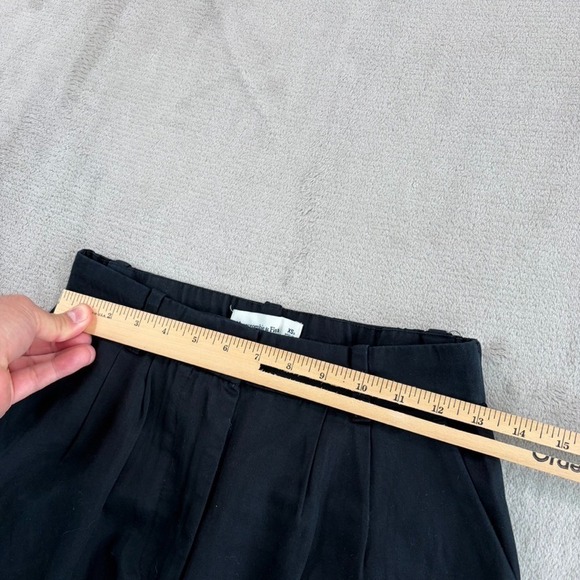 Abercrombie & Fitch Pleated Trouser Wide Leg High Rise Pants in Black Women XS - Picture 4 of 9